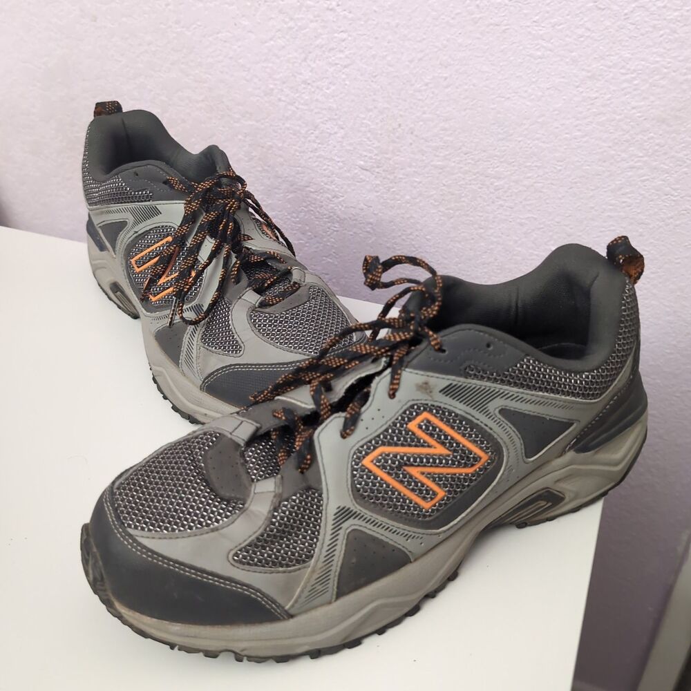 New Balance 481v3 All Terrain Trail Runnig Shoes Mens Size 13 4E Gray Orange